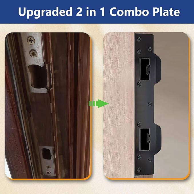 Door Strike Plate Reinforcement Plate, Front Door Strike Plate, Double Strike - Image 4