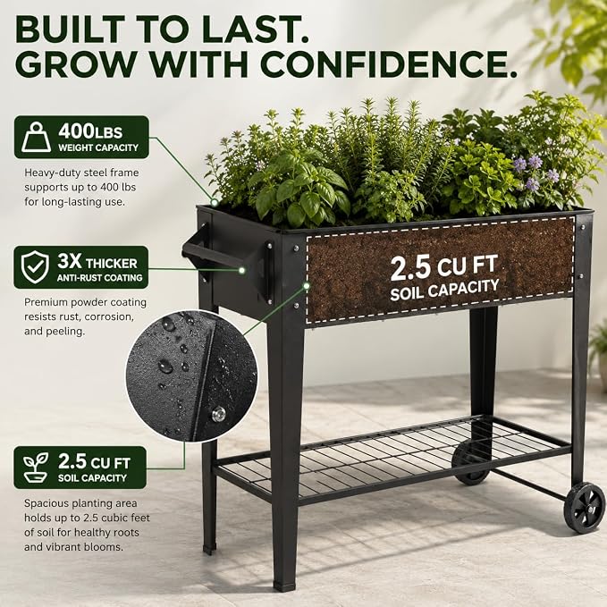 LEETOLLA Elevate 32" Raised Garden Bed - Image 3