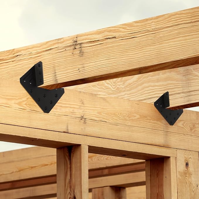 Hurricane Ties 48 Pack, Hurricane Straps, Rafter Brackets | Black Powder - Image 2