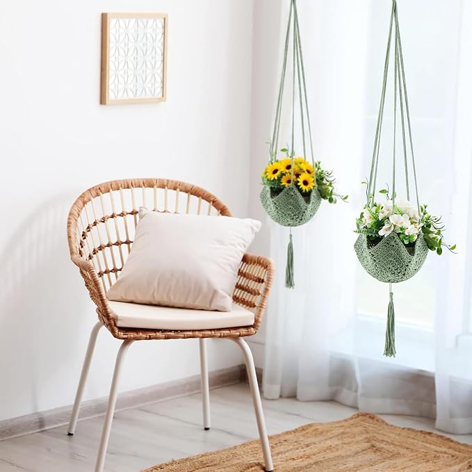 Shappy 2 Pack Boho Macrame Plant Hanger - Image 5
