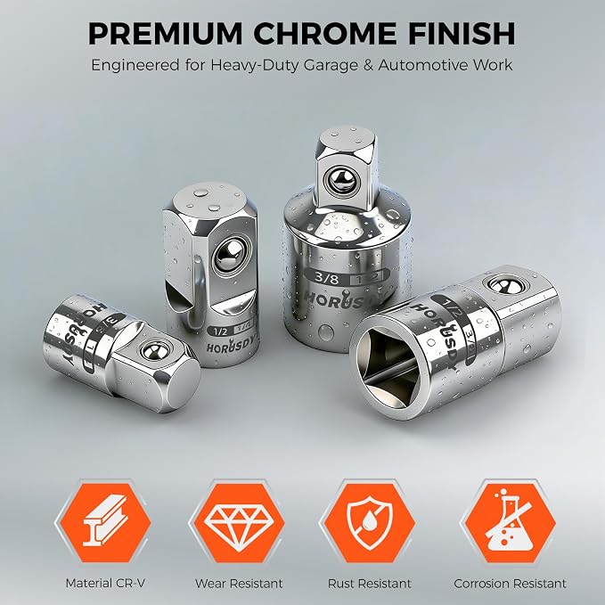 6-Piece Storeable Socket Adapter and Reducer Set - Image 3