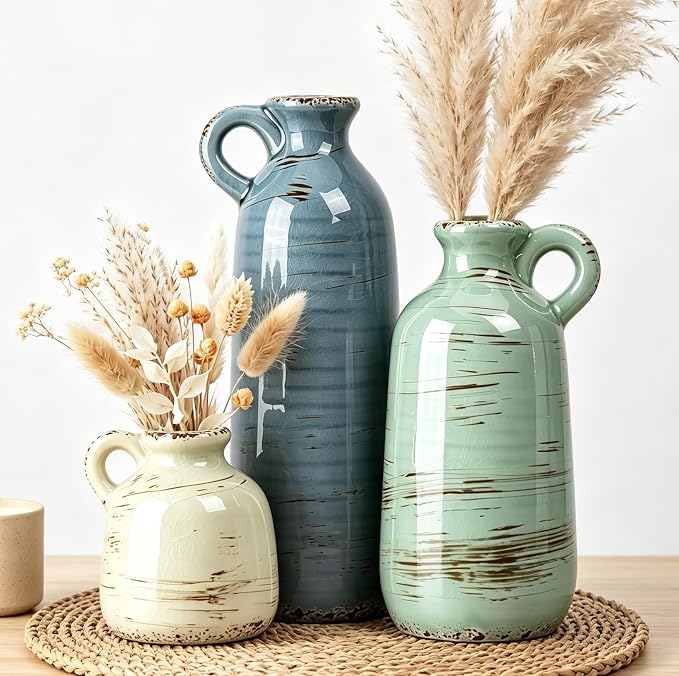 Ceramic Vase Set of 3, Vase Home Decor by CUCUMI