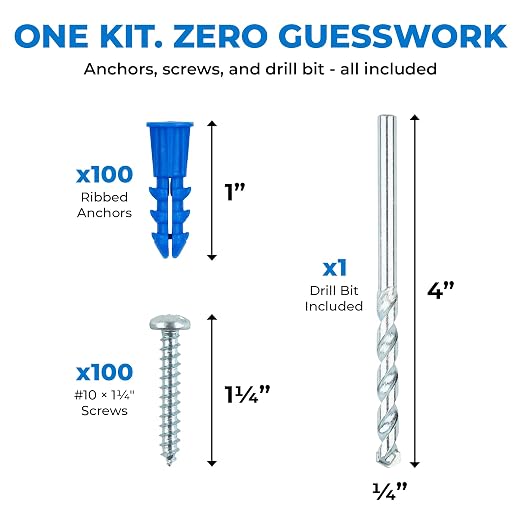 Qualihome Drywall Anchors and Screws Kit - Image 6