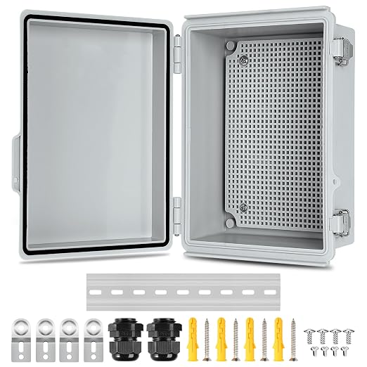 IP67 Outdoor Electrical Junction Box Waterproof 13.8''×9.8''×5.9" | by JOISYOYA