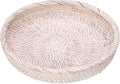 Hipiwe Key Basket Bowl for Entryway 10" Round Woven Wicker Serving Tray | by Hipiwe