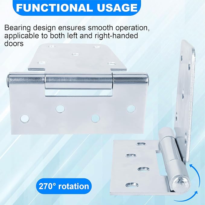 Heavy Duty Gate Hinges 3.5 inch 6 Pack Extra Thick Industrial T Hinges Barn - Image 3