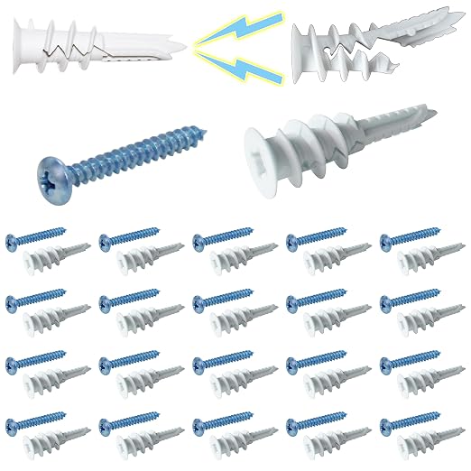 #8 Self Drilling Plastic Drywall Anchors by ansoon
