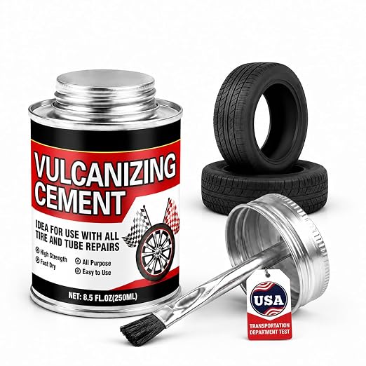 Chemical Vulcanizing Cement 8.5 FL.Oz, All Purpose Tire Repair Glue, Fast Dry by Vereclue
