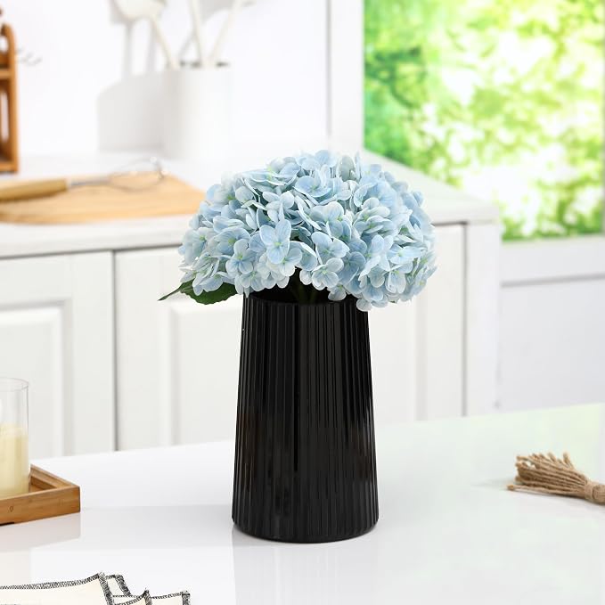 Black Glass Vase for Flower, Flower Vase for Bouquet, Modern Glass Vases - Image 4