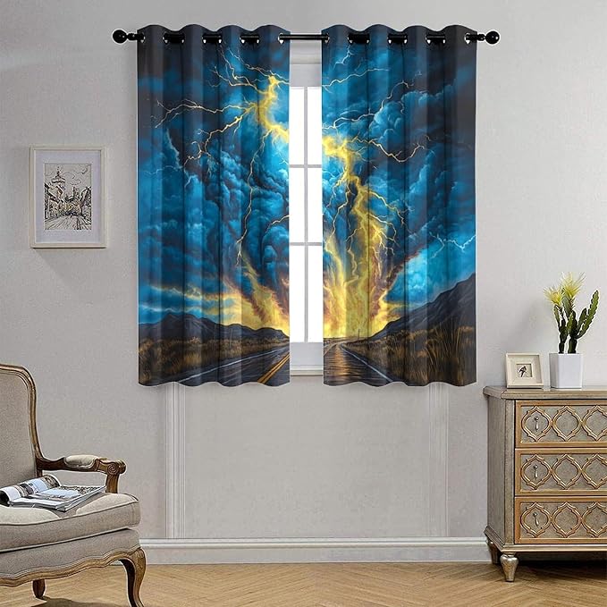 Fantasy Lightning Road Blackout Curtains - Image 4