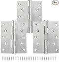 5" Ball Bearing Door Hinges 3 Pack, Heavy Duty Stainless Steel Hinge 5 x 4 Inch by MOZCORNHARDWARE