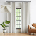 Kayne Studio Grayish White Velvet Pinch Pleated Back Tab Curtains 84 Inches | by KayneStudio