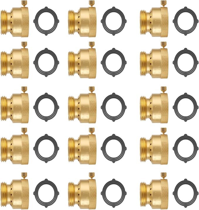 Brass Hose Bib Backflow Preventer, 3/4 "FHT x 3/4" MHT, Garden Hose Bib by PLUMBINGMASTER