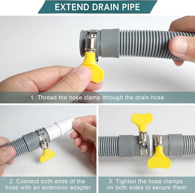 10FT Washing Machine Drain Hose Extension Kit - Image 6