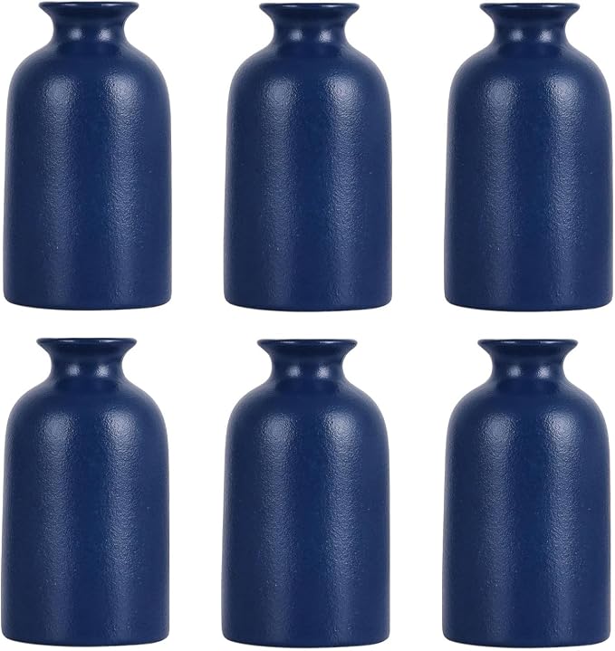 Blue Bud Vases Set of 6 by QIANLING