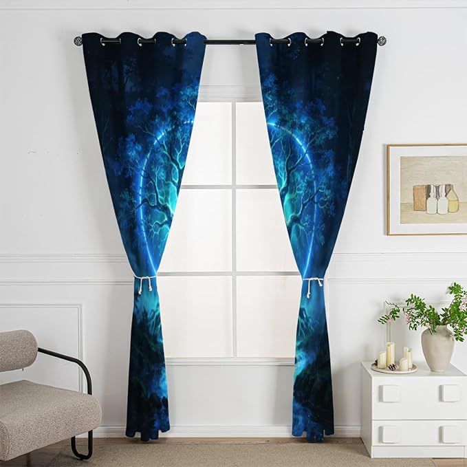 Tree of Life Curtain, Glowing Tree of Life Curtains - Image 2