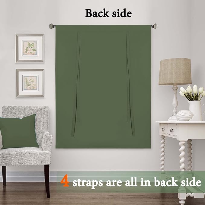 H.VERSAILTEX Blackout Tie Up Curtain Thermal Insulated Curtains Bathroom - Image 8