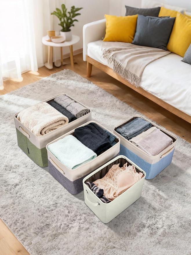BALEINE 4 Pack Fabric Closet Storage Bins - Image 7