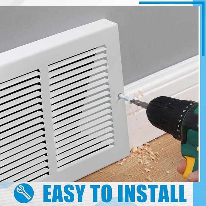 Honeydak 1 Pack Baseboard Register Vent Covers 30" x 6" Duct Opening - Image 5