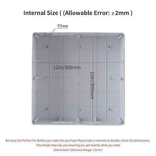 12" x 12" x 4" PVC Plastic Junction Box - Image 4