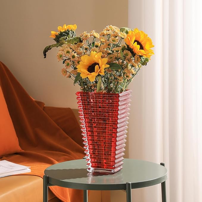 MCMCNCUIU Crystal Glass Vase, Large Crystal Vases - Image 5