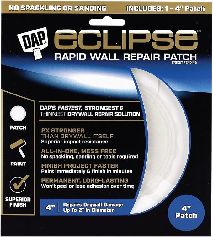DAP 7079809163 4 in. 09163 Eclipse Rapid Wall Repair Patch by DAP