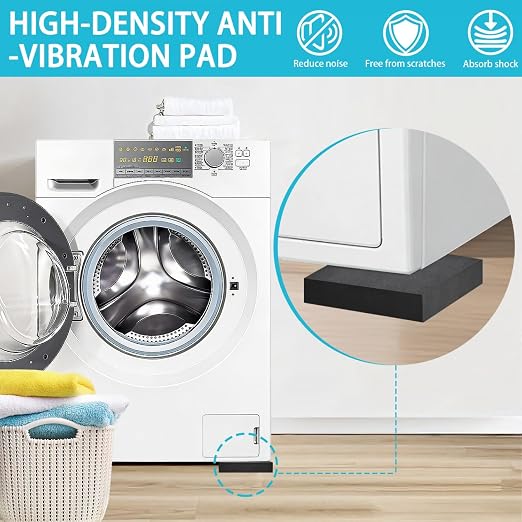 SenseYo 12 Pack Anti Vibration Pads 4" x 4" x 0.8" Mechanical Vibration - Image 4