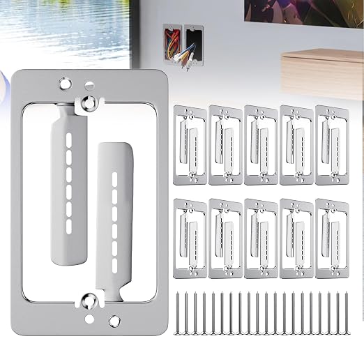 Low Voltage Mounting Bracket 1 Gang, Wall Plate Repair Spacer, Metal Low - Image 8