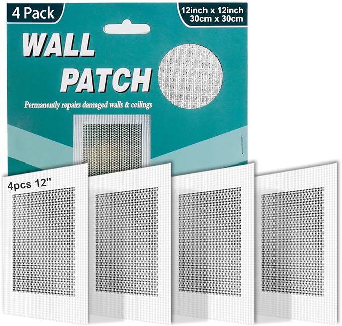 4Pcs 12 Inch Drywall Patch, Wall Repair Patches Wall Hole Repair Patch | Large by Ausvrkkit