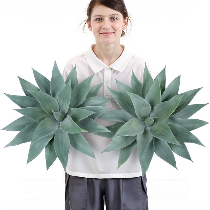 Velener Artificial Outdoor Blue Agave Plant by Velener