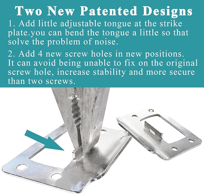 2-1/4" by 1-3/4" Door Latch Restorer Strike Plate - Image 5