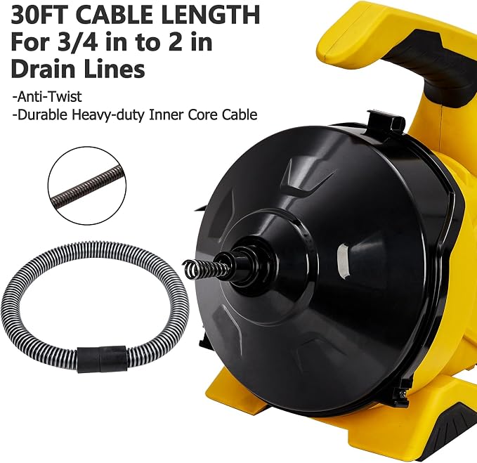 30Ft Electric Drain Cleaner Machine - Image 2