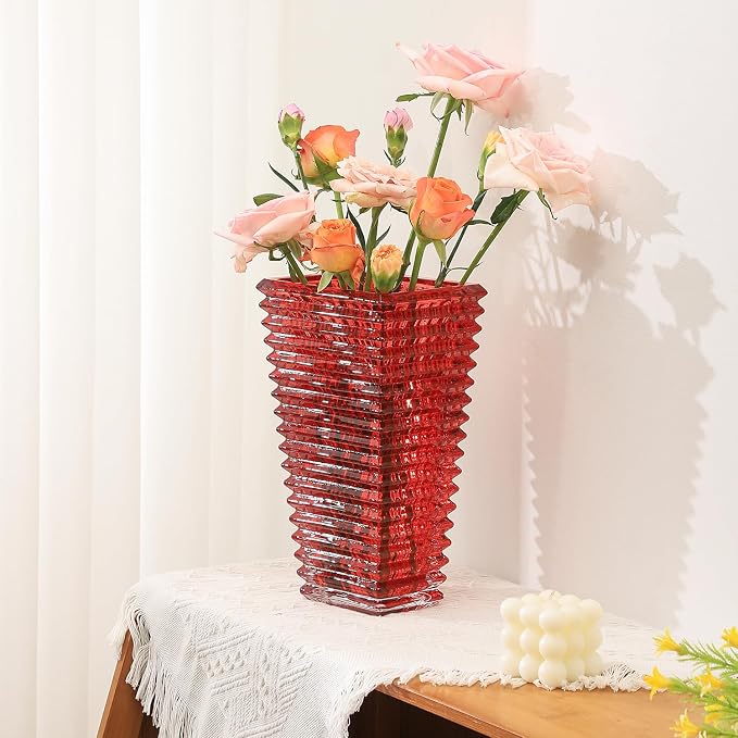MCMCNCUIU Crystal Glass Vase, Large Crystal Vases - Image 2