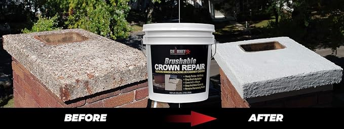 ChimneyRx 300014 Brushable Chimney Crown Repair – Elastomeric & Waterproof - Image 3