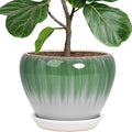 Deep Dream 10 Inch Plant Pot- Ceramic Planter Pot Round Plant Pots by DeepDream