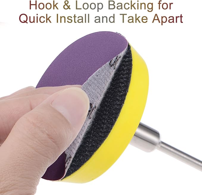 uxcell 15Pcs 4-Inch Purple Sanding Discs 1500 Grits Hook and Loop Professional - Image 4