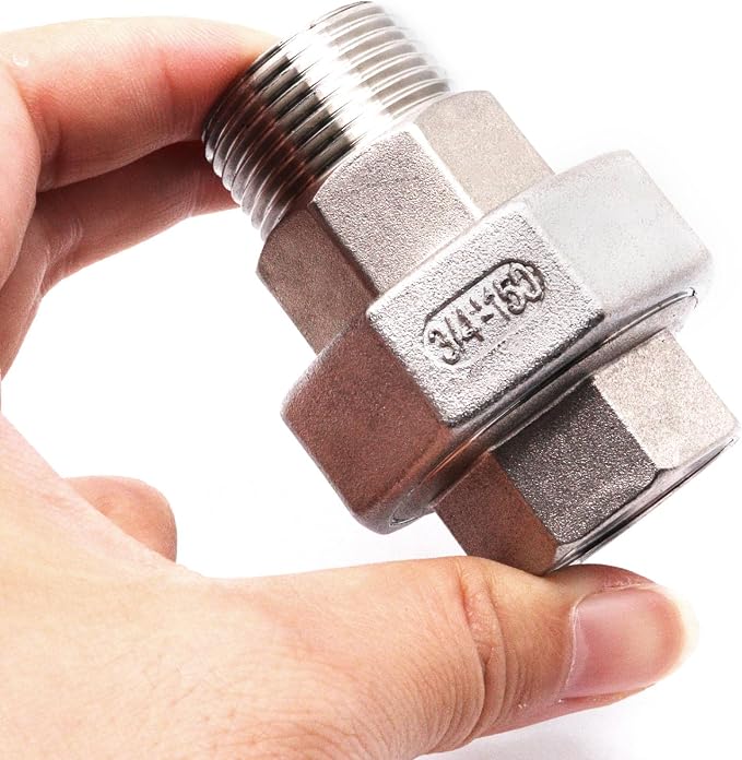 2Pcs Cast Pipe Fittings Union, 3/4" NPT Male x 3/4" NPT Female Thread 304 - Image 6