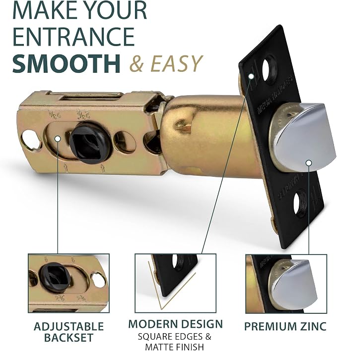Privacy Square Latch Matte Black - Image 2