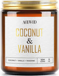 AOOVOO Coconut Vanilla Candles - 9 oz Scented Candles | Aromatherapy Candle by AOOVOO