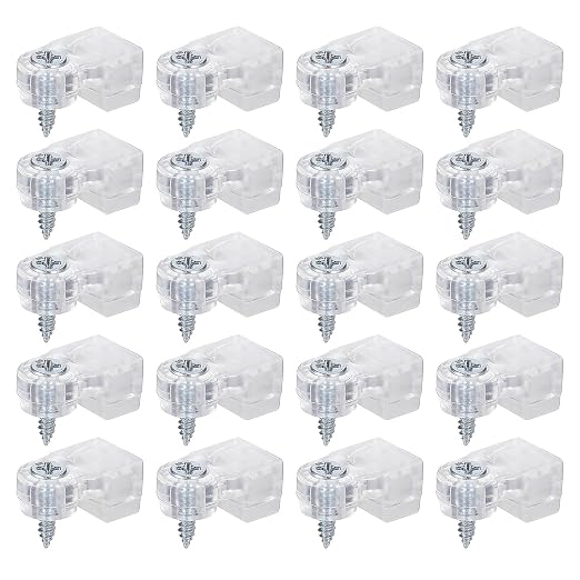 20 Pcs Glass Retainer Clips Mirror Holder Clips Plastic Glass Panel Clip by Unknown