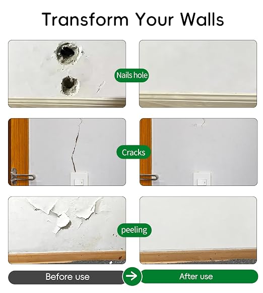 Wall Repair Paste 12 OZ, Drywall Crack & Hole Filler, Fast Drying Spackle - Image 5