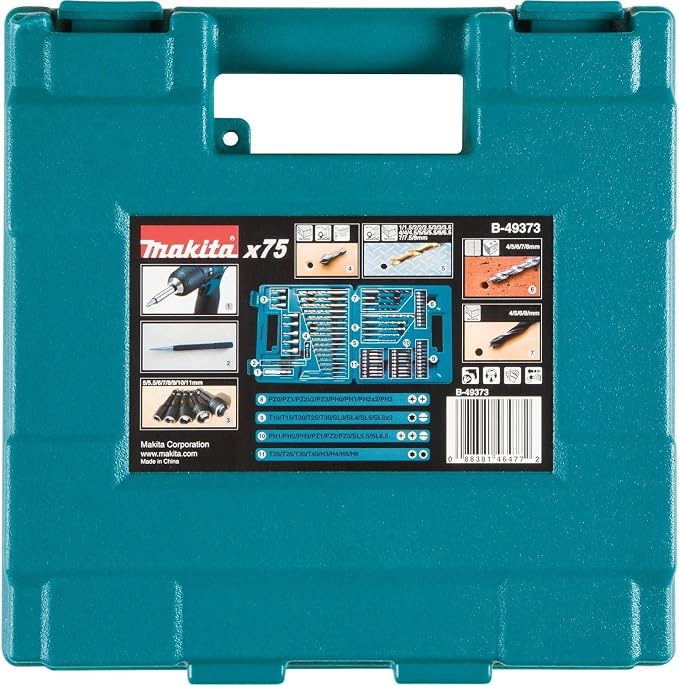 Makita B-49373 75 PC Metric Drill and Screw Bit Set - Image 3
