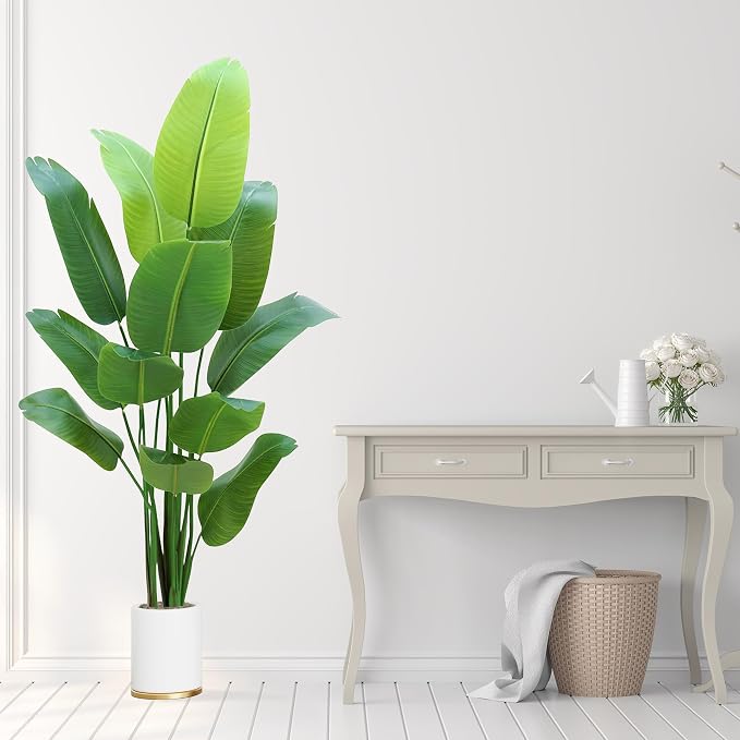 Bird of Paradise Plant Artificial 6ft, Faux Plants Indoor Tall - Image 6