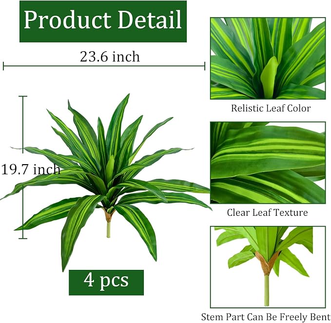 Fake Ferns, Faux Outdoor Plants UV Resistant, 3D Real Touch Fake Plants - Image 2