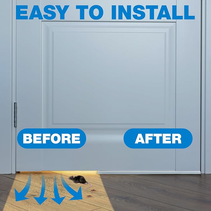 Pangda 2 Pcs Under Door Seal Door Bottom Seal 36" Long 1 3/4" Wide, Strip Draft - Image 6