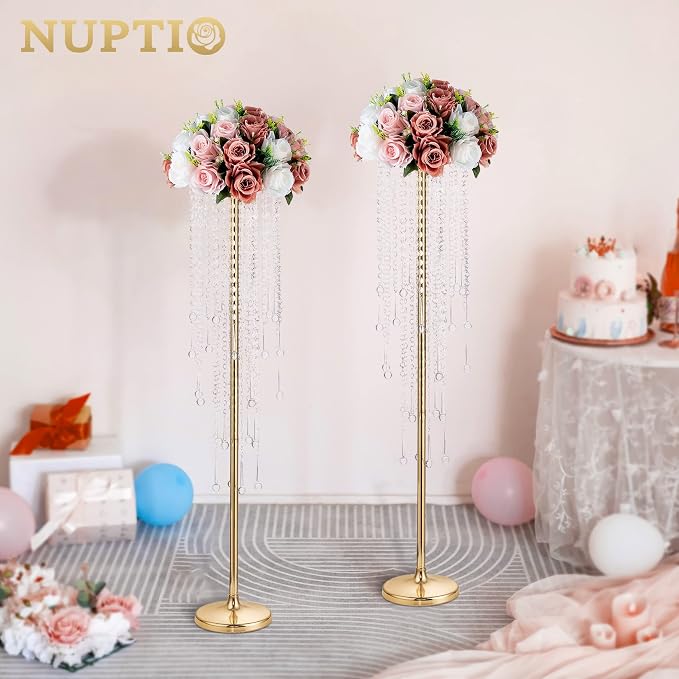 NUPTIO Gold Vases for Centerpieces Wedding - Image 7