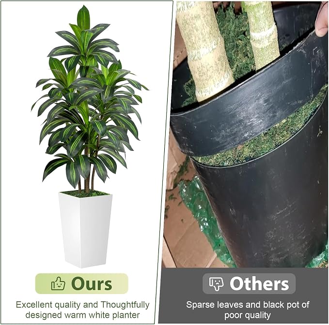 VIVATREES Dracaena Tree 5FT Artificial, 60in Tall Faux Dracaena Tree - Image 2