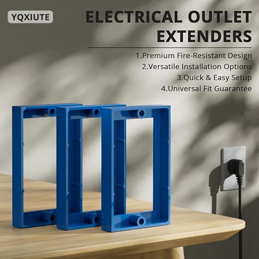ABS 1/2 Inch Outlet Box Extender, Single Gang, 1 Pack | Single Gang Outlet Box - Image 3