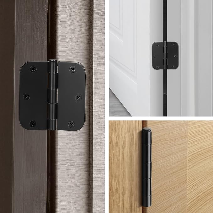 KNOBWELL Black Door Hinges, 3.5 Inch Interior/Exterior Door Hinges, 42 Pack | - Image 8
