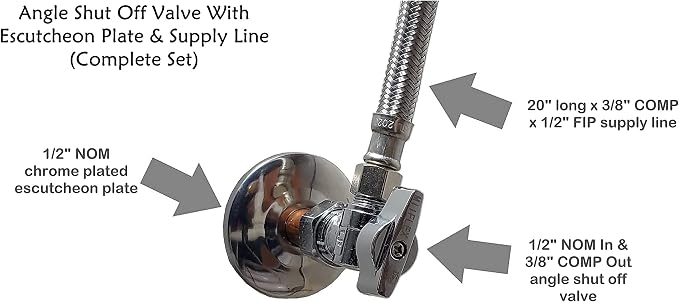 Complete Faucet Shut-Off Kit, 1/2" NOM x 3/8" OD, 2 Pack - Image 4